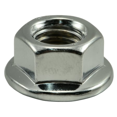 Midwest Fastener Flange Nut, M10-1.50, Steel, Chrome Plated, 5 PK 39308